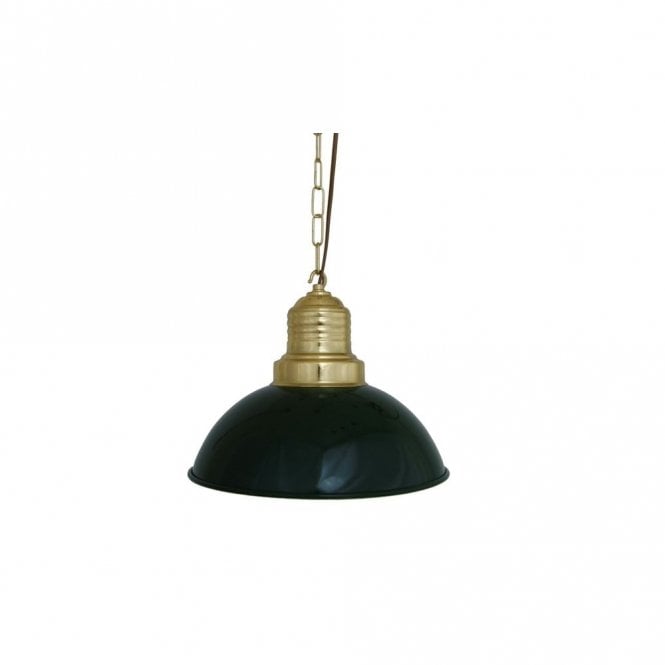 ABELE - Modern Factory Ceiling Pendant In Powder Coated Racing Green