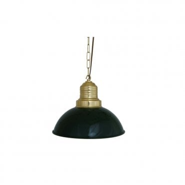 ABELE - Modern Factory Ceiling Pendant In Powder Coated Racing Green
