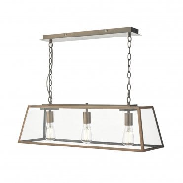 ACADEMY 3 Light Bar Ceiling Pendant Antique Copper