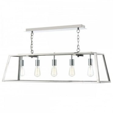 ACADEMY - 5 Light Ceiling Pendant Stainless Steel