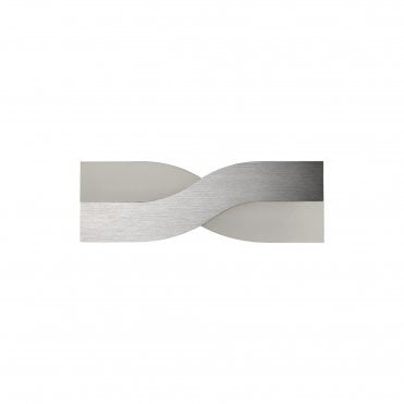 ADA LED Wall Light Brushed Aluminium Frosted White Curved Cross Shape