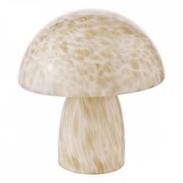 white & grey art glass mushroom table lmap