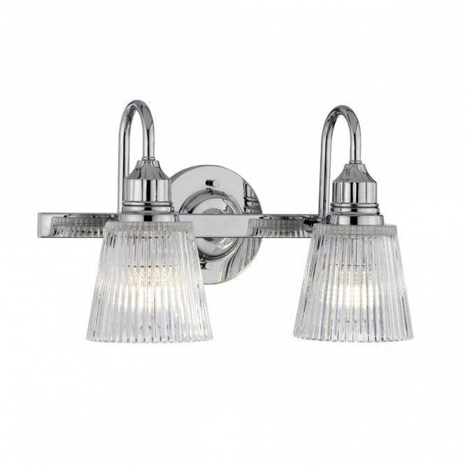 ADDISON 2 Light Wall Light Chrome For Bathrooms IP44 Rated