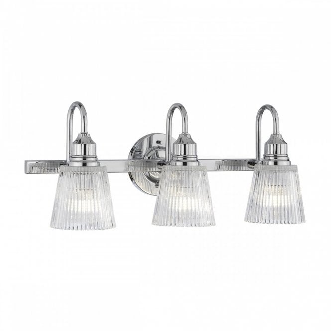 ADDISON 3 Light Wall Light Chrome For Bathrooms IP44 Rated