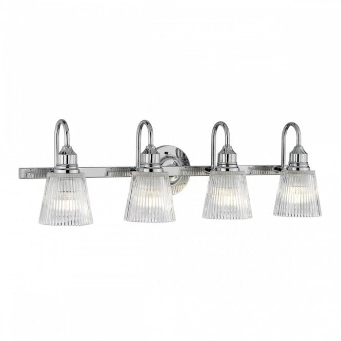 ADDISON 4 Light Wall Light Chrome For Bathrooms IP44 Rated