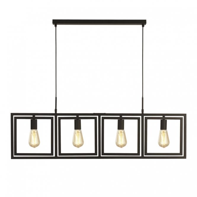 ADJUST Ceiling Pendant Bar | Black | Adjustable Square Frames