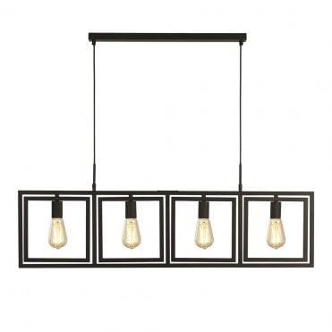 ADJUST Ceiling Pendant Bar | Black | Adjustable Square Frames
