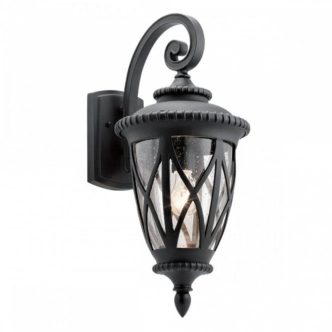 ADMIRALS Large Cove Exterior Wall Lantern in Black