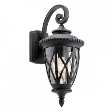 ADMIRALS Large Cove Exterior Wall Lantern in Black