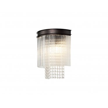 AESTHETIX 2 Light E14 Wall Light Brown Oxide