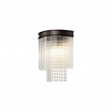 AESTHETIX 2 Light E14 Wall Light Brown Oxide