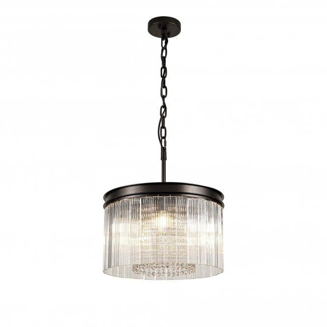 AESTHETIX 4 Light E14 Ceiling Pendant Light Brown Oxide