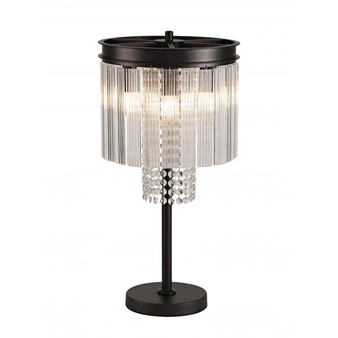 AESTHETIX 6 Light E14 Table Lamp Brown Oxide