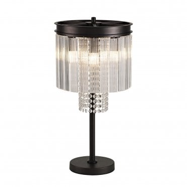 AESTHETIX 6 Light E14 Table Lamp Brown Oxide