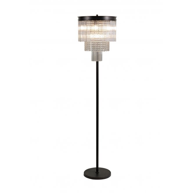 AESTHETIX 9 Light E14 Floor Lamp Brown Oxide