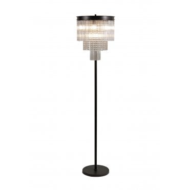 AESTHETIX 9 Light E14 Floor Lamp Brown Oxide