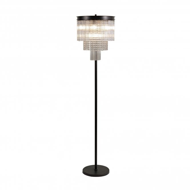 AESTHETIX 9 Light E14 Floor Lamp Brown Oxide