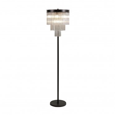 AESTHETIX 9 Light E14 Floor Lamp Brown Oxide