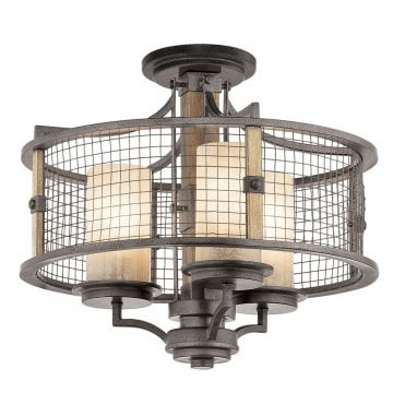 AHRENDALE - 3 Light Duomount Chandelier