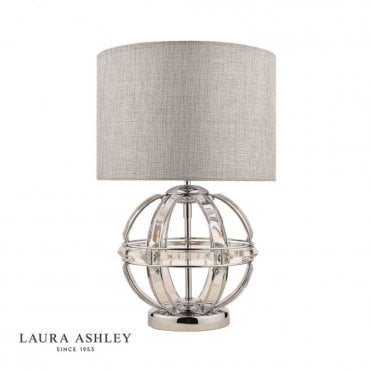 AIDAN Glass & Polished Chrome Globe Table Lamp | Shade