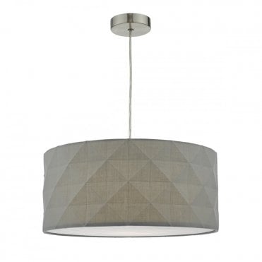 AISHA - Grey Geometric Easy Fit Lampshade