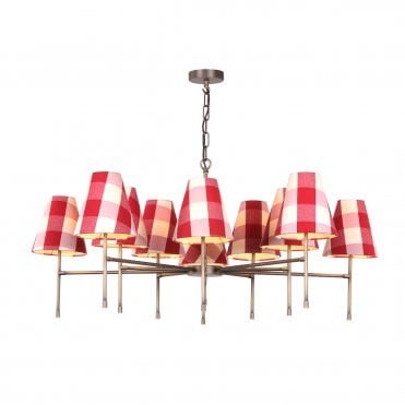 modern ceiling pendant with 10 arms 