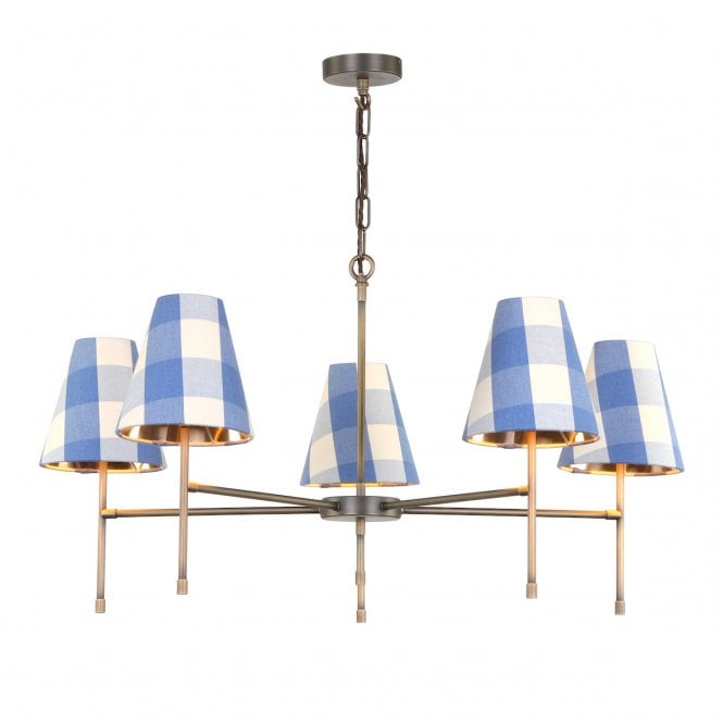 Aix Antique Brass 5 Light Pendant (Fitting Only)