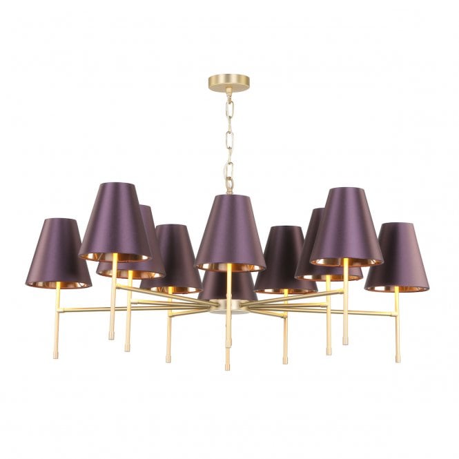 Aix Butter Brass 10 Light Pendant (Fitting Only)