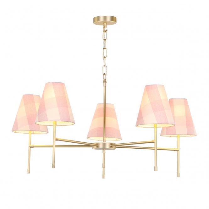 Aix Butter Brass 5 Light Pendant (Fitting Only)