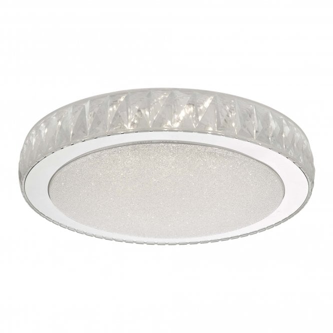 AKELIA Flush Ceiling Fitting Acrylic & Stainless Steel Large LED