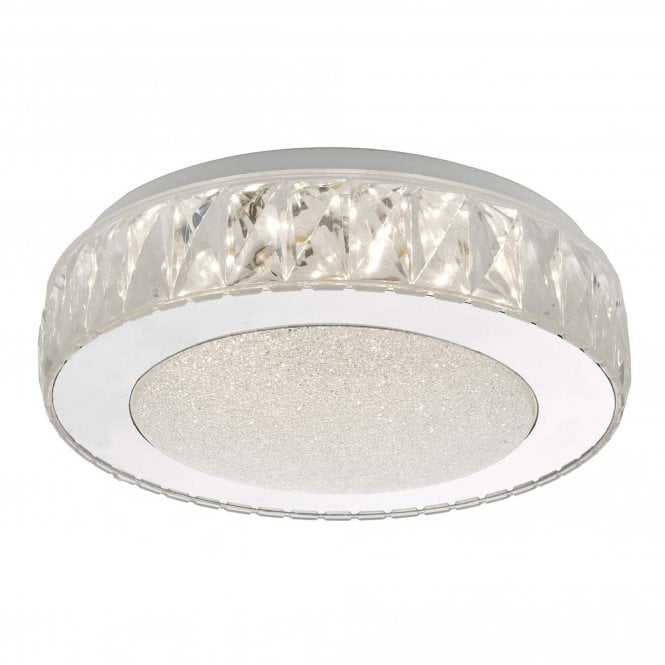 AKELIA Flush Ceiling Fitting Acrylic & Stainless Steel Small LED