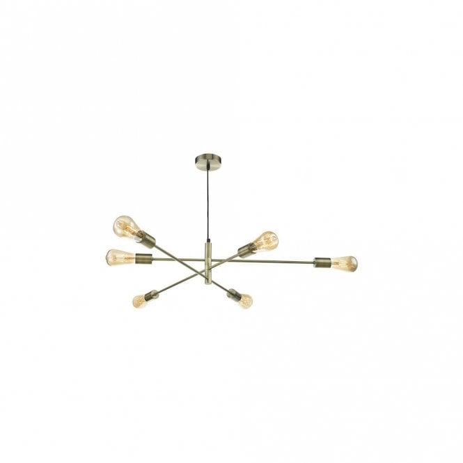ALANA - 6 Light Ceiling Pendant Antique Brass