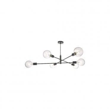 ALANA - 6 Light Ceiling Pendant Black
