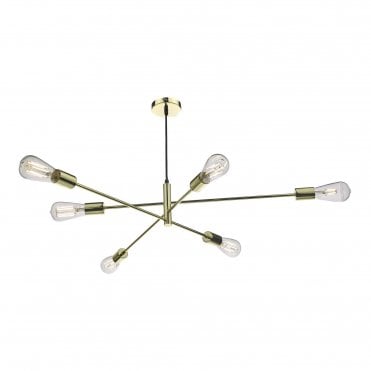 ALANA 6 Light Ceiling Pendant Polished Gold