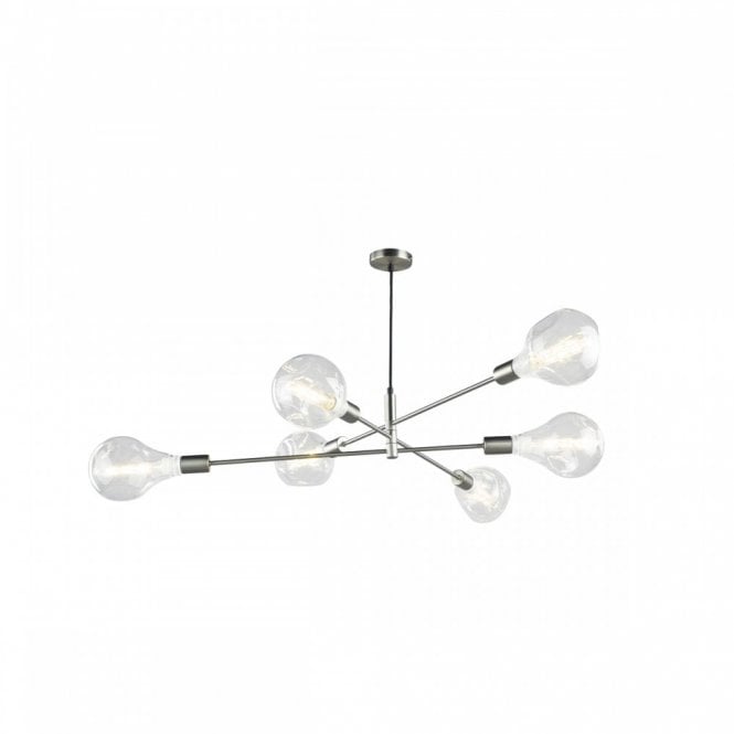 ALANA - 6 Light Ceiling Pendant Satin Chrome