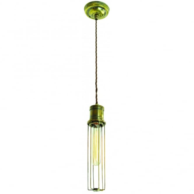 ALEXANDER - Pendant Antique Brass C/W Lb1 Bulbs