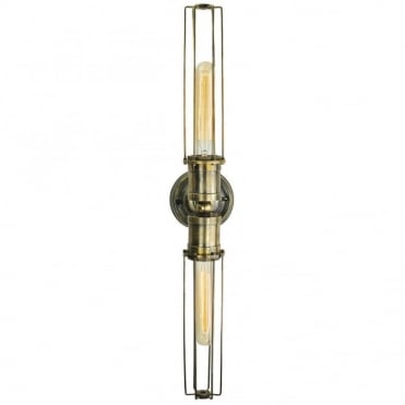 ALEXANDER - Twin Wall/Ceiling Antique Brass C/W Lb1 Bulbs