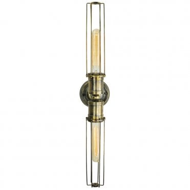 ALEXANDER - Twin Wall/Ceiling Antique Brass C/W Lb1 Bulbs