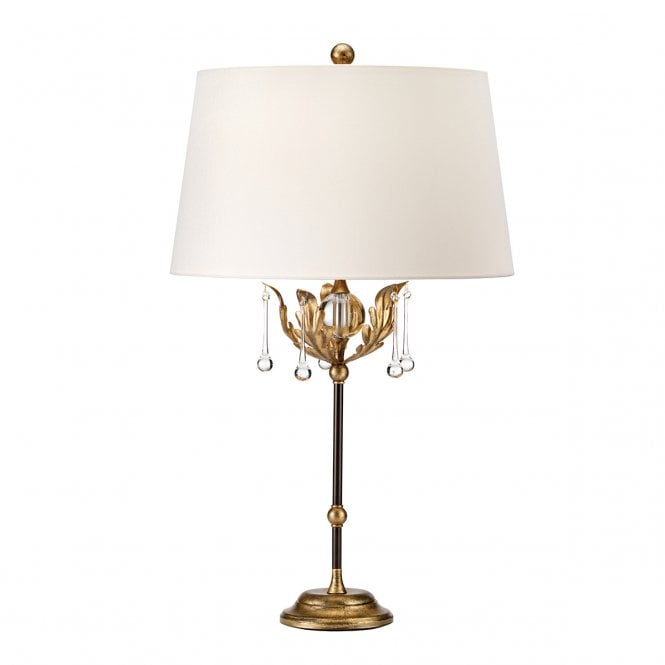 AMAEILLI Bronze Table Lamp with Ivory Shade