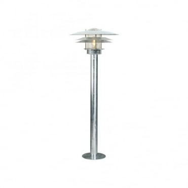 AMALIENBORG - Garden Exterior Bollard Light in Galvanised Aluminium