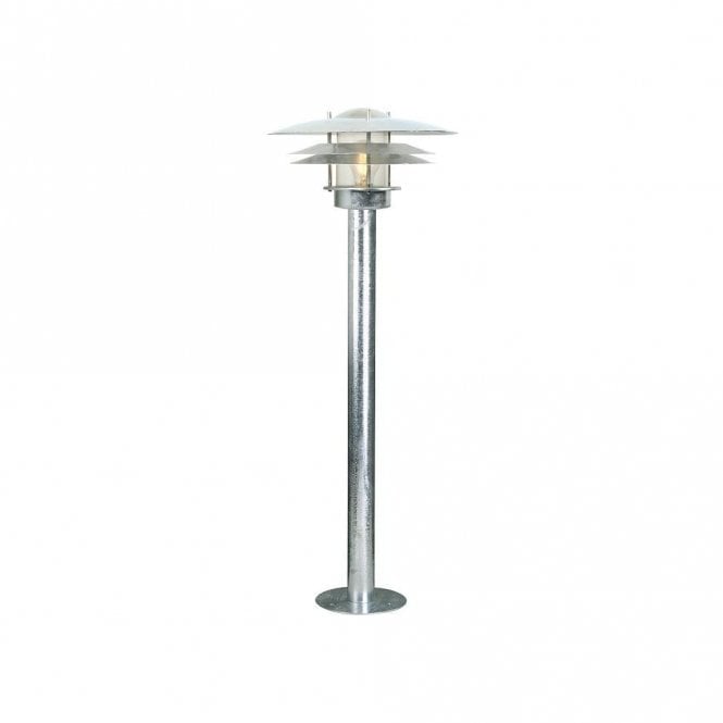 AMALIENBORG - Garden Exterior Bollard Light in Galvanised Aluminium