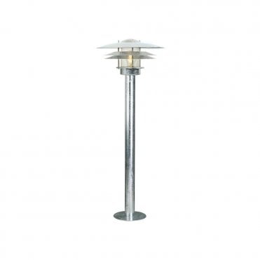 AMALIENBORG - Garden Exterior Bollard Light in Galvanised Aluminium