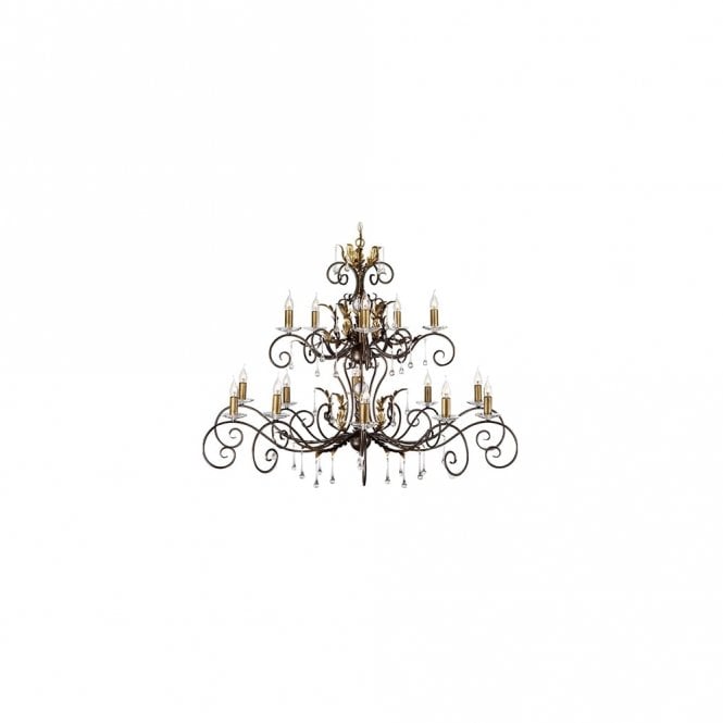AMARILLI Extra Large 15 Light Chandelier in Bronze