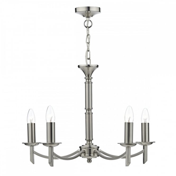 AMBASSADOR - 5 Light Dual Mount Ceiling Pendant Sat Chrome