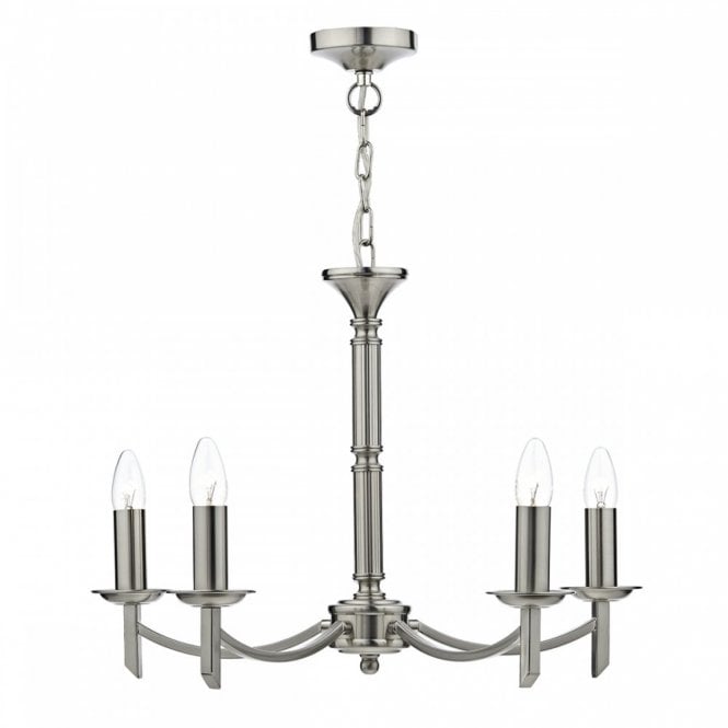 AMBASSADOR - 5 Light Dual Mount Ceiling Pendant Sat Chrome