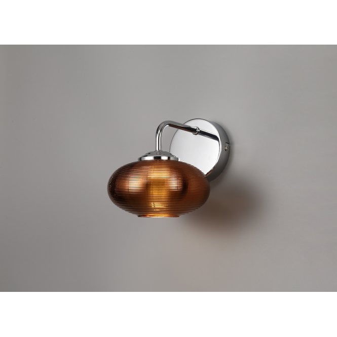 AMBIT 8W LED Wall Light 4000K Copper/Polished Chrome Ripple Effect