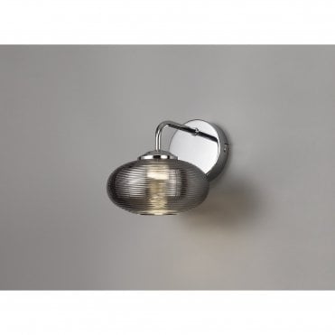 AMBIT 8W LED Wall Light 4000K Smoked/Polished Chrome