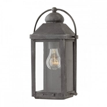 aged zinc exterior wall lantern 