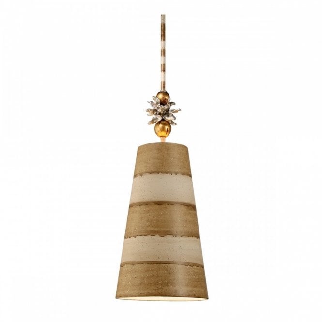 ANEMONE Quirky Ceiling Pendant Gold, Taupe & Cream Patina
