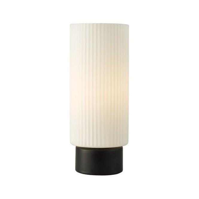 Aneska Touch Table Lamp - Matte Black and Opal Glass